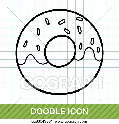 Clip art vector donut. Donuts clipart doodles