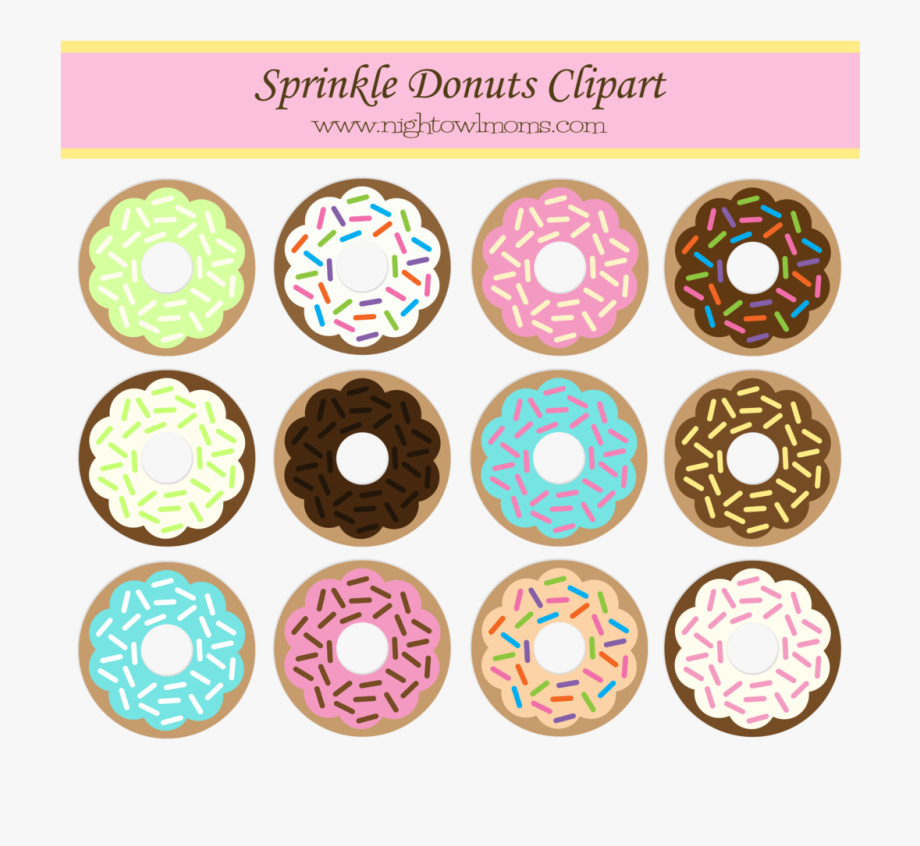 doughnut clipart sprinkled donut