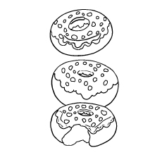 donuts clipart sprinkle coloring page