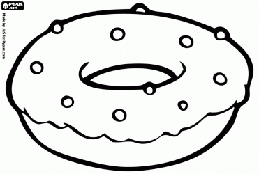 Donuts clipart sprinkle coloring page, Donuts sprinkle coloring page