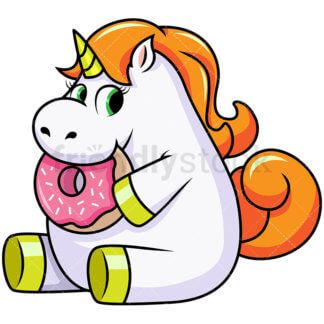 Cute unicorns collection clip. Donuts clipart unicorn