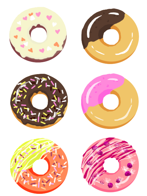 donuts clipart watercolor