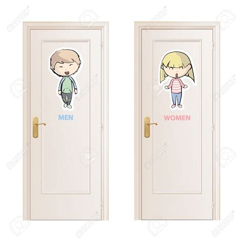 Boy closing etc close. Door clipart bathroom door