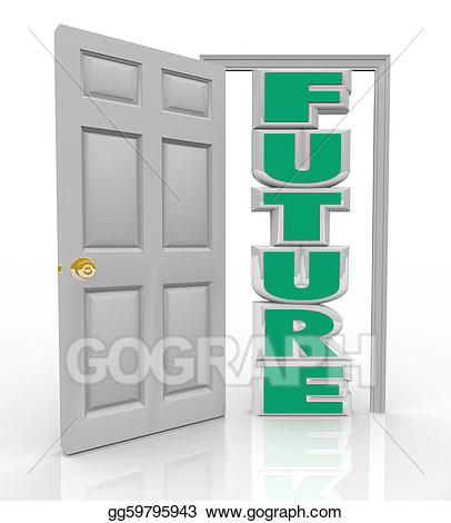 Door clipart opportunity. Future opens to new