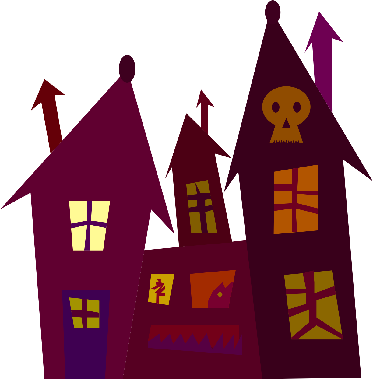 spooky clipart witch's house