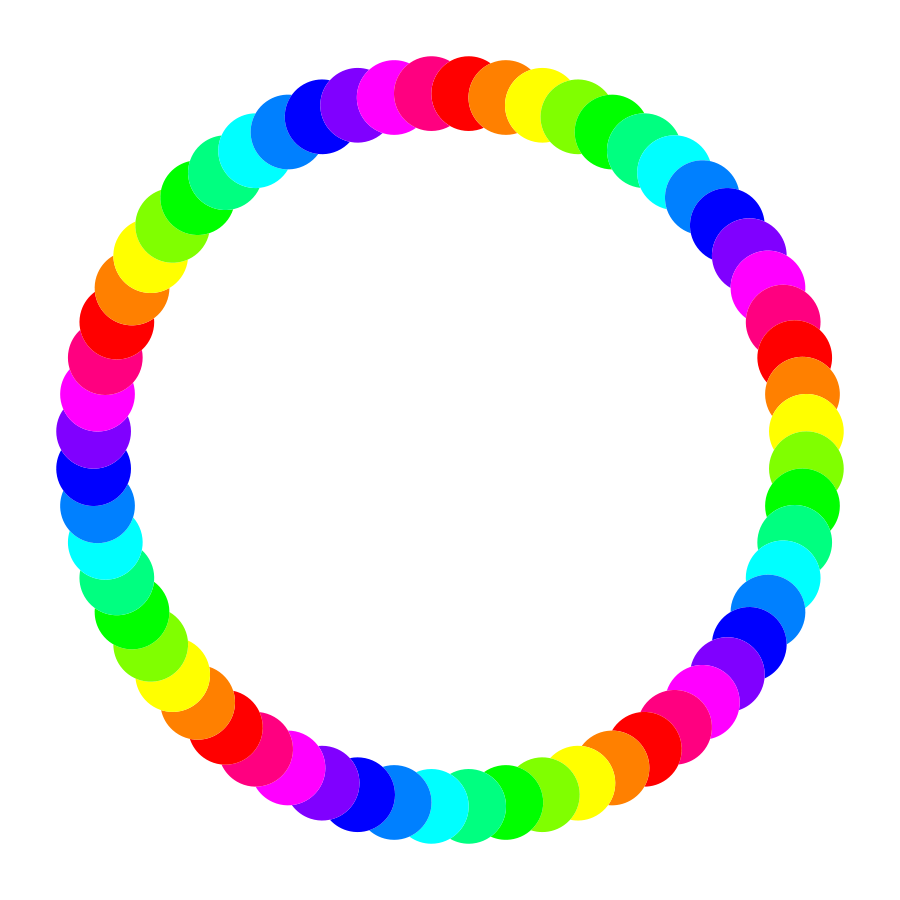 dot clipart rainbow