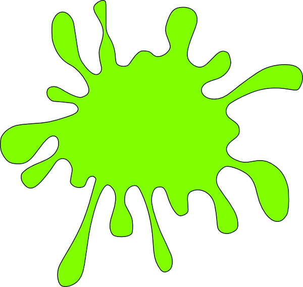 Green ink spot clip. Lime clipart vector
