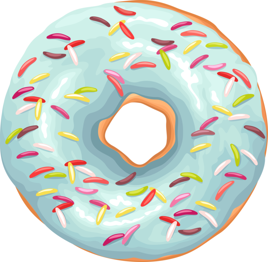 doughnut clipart blue
