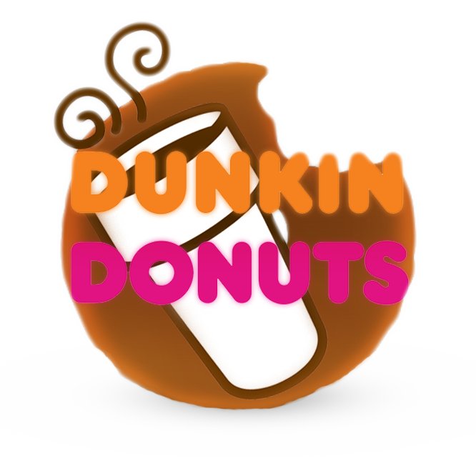 Dunkin donuts logo roblox. Doughnut clipart half eaten donut