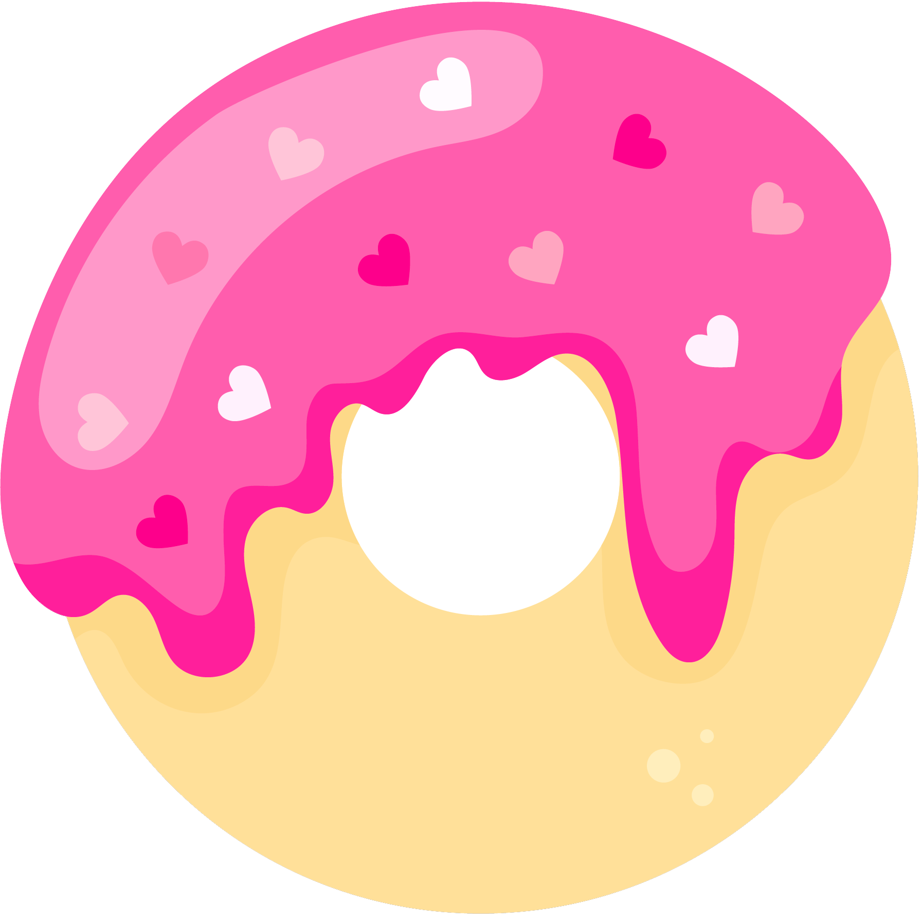 Doughnut clipart heart. Pink decoden dealer