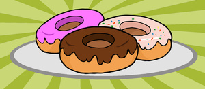 doughnut clipart plate donut