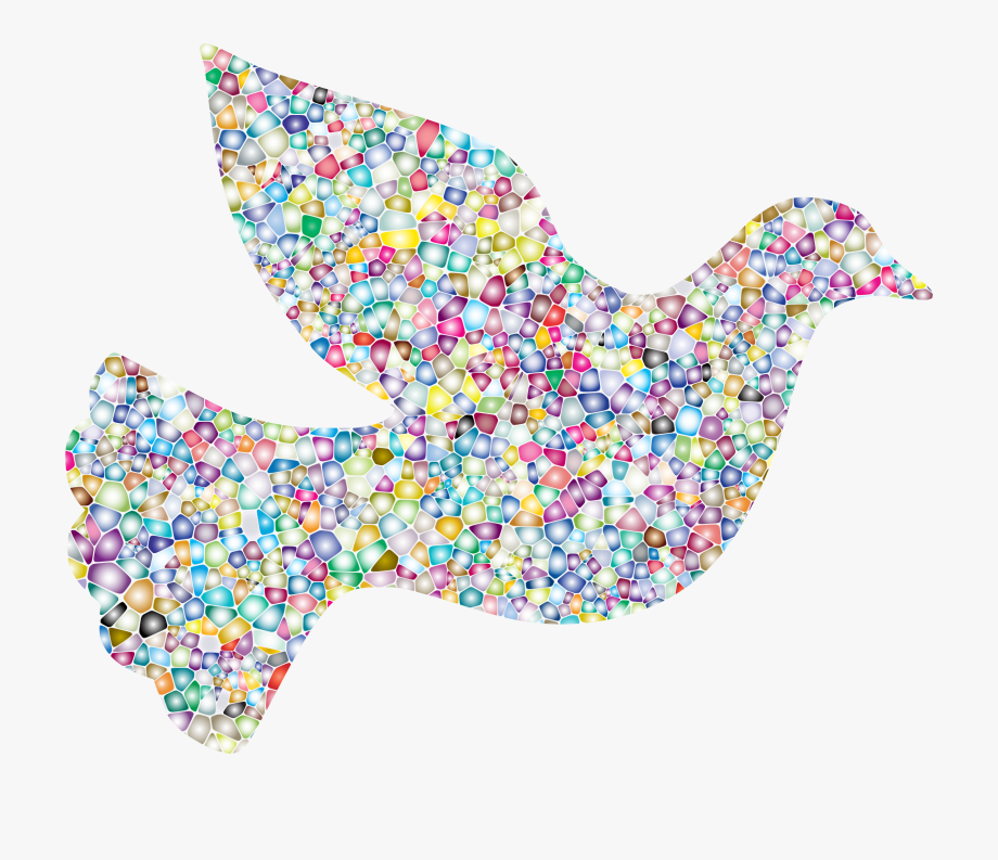 Doves clipart abstract. Dove colourful peace free