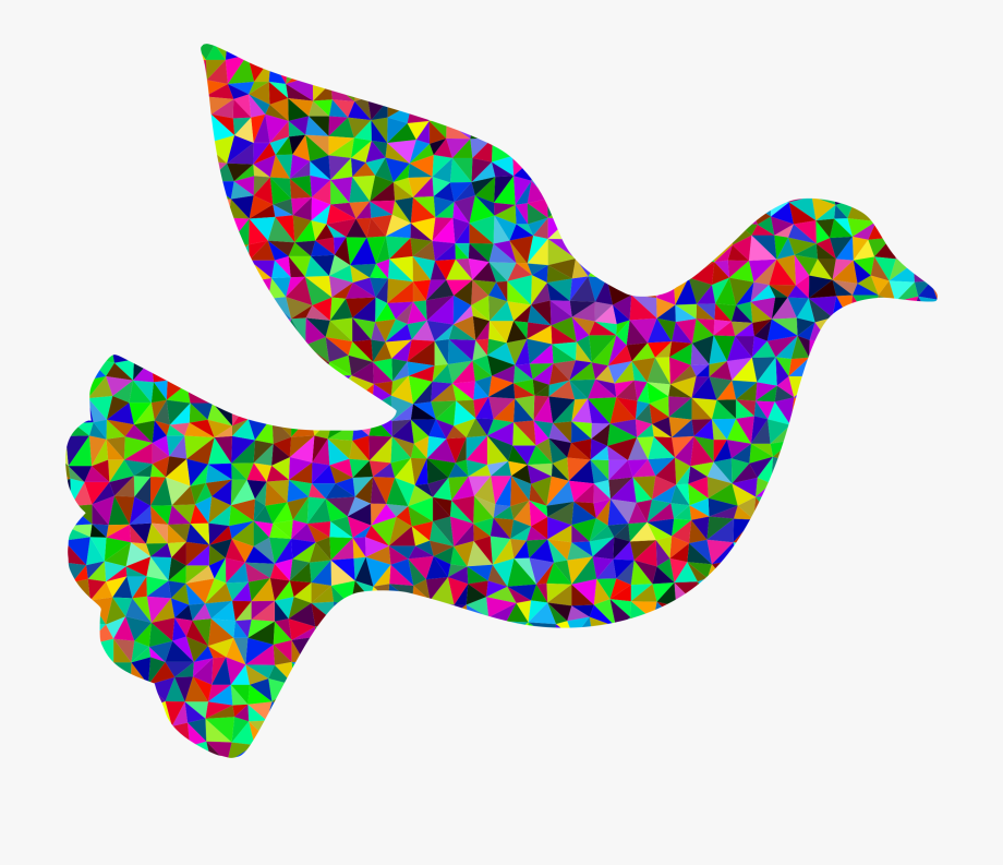 Low poly peace dove. Doves clipart abstract