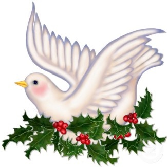 doves clipart christmas