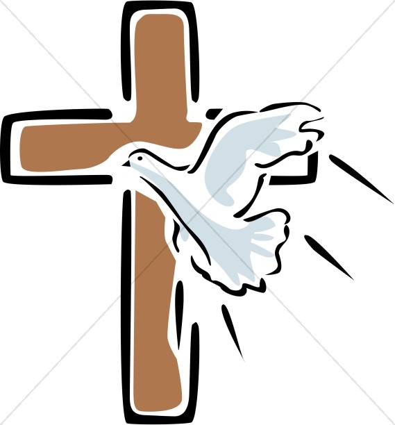Doves clipart cross. Dove and free download
