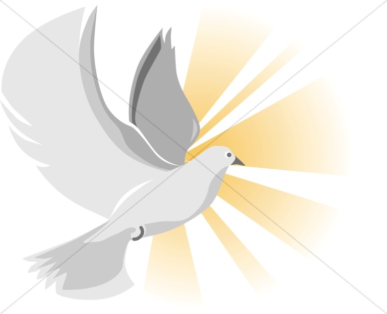 doves clipart gold