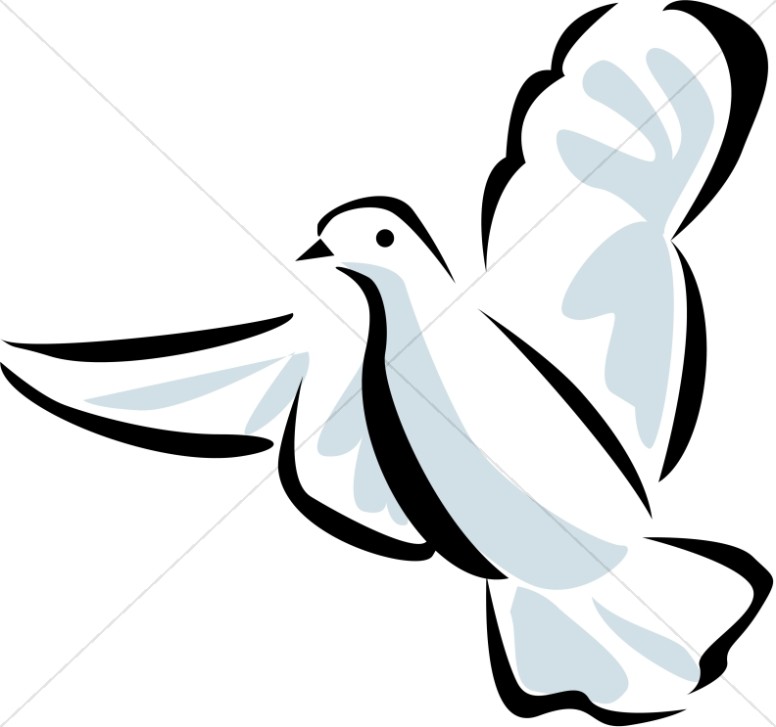 Art with blue . Dove clipart line