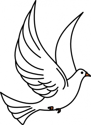 dove clipart lineart