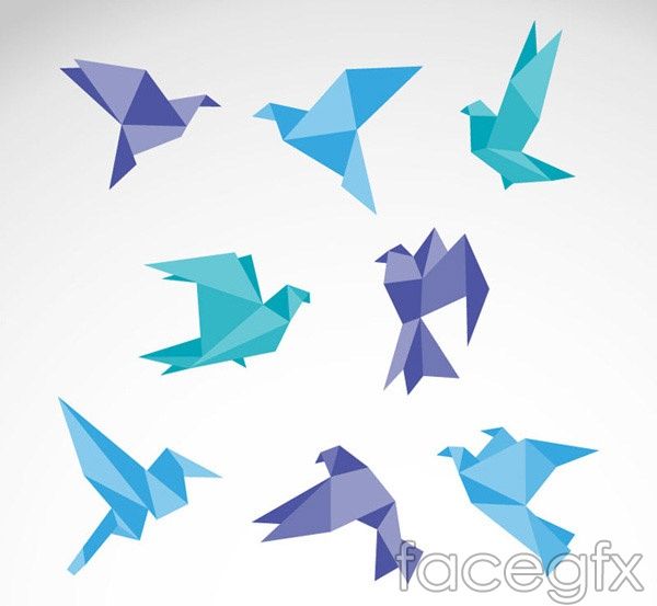 doves clipart origami