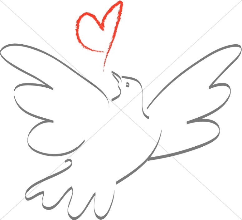 Doves clipart kid. A dove in love