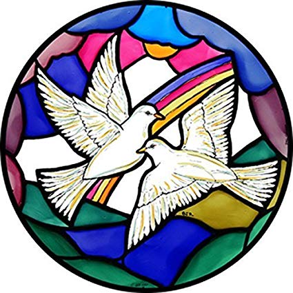 Dove clipart stained glass, Dove stained glass Transparent FREE for ...