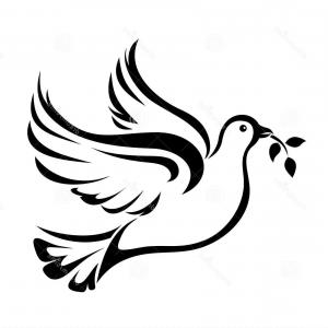 doves clipart peace sign