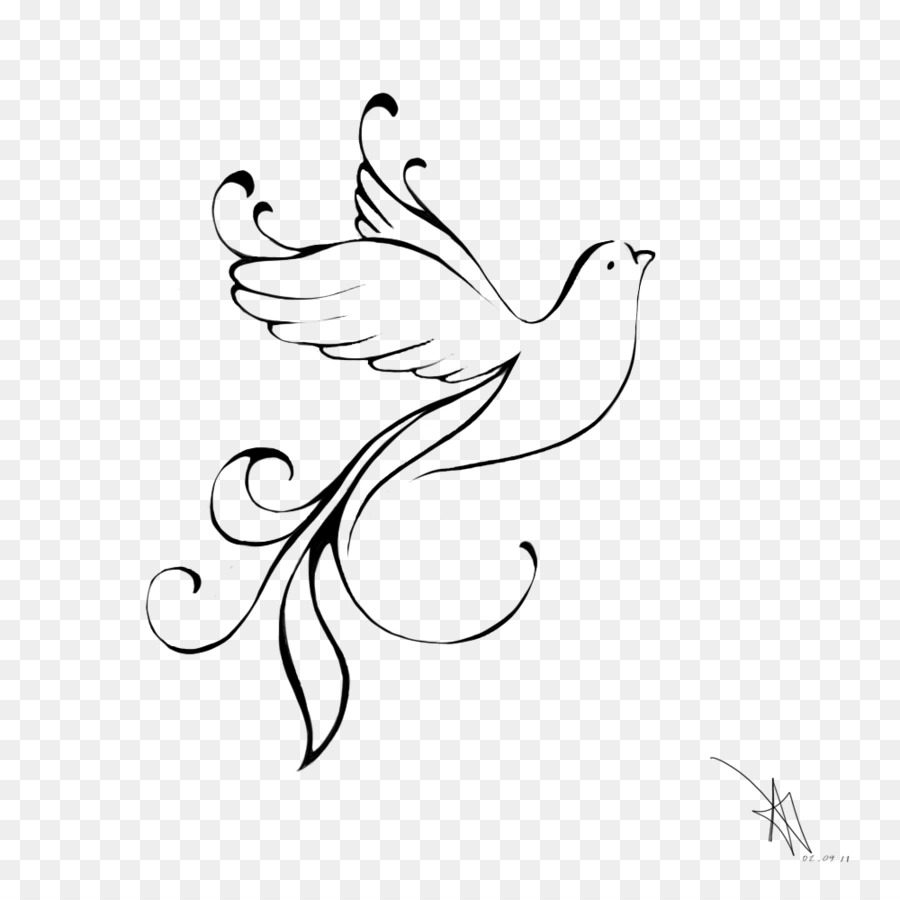 Doves clipart tribal. Black and white flower