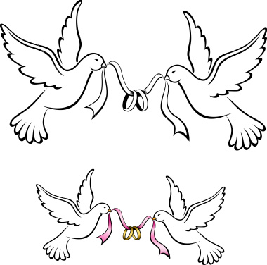 doves clipart two
