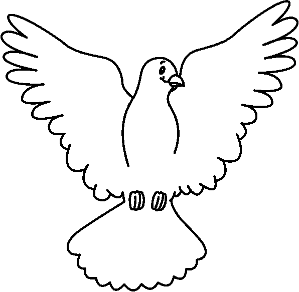 doves clipart black and white