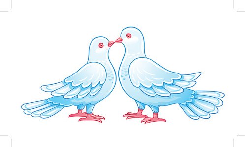 doves clipart couple