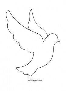 Peace dove template printable. Doves clipart first communion