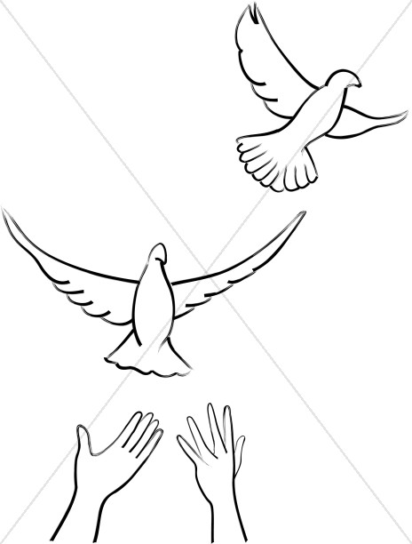 doves clipart flying dove