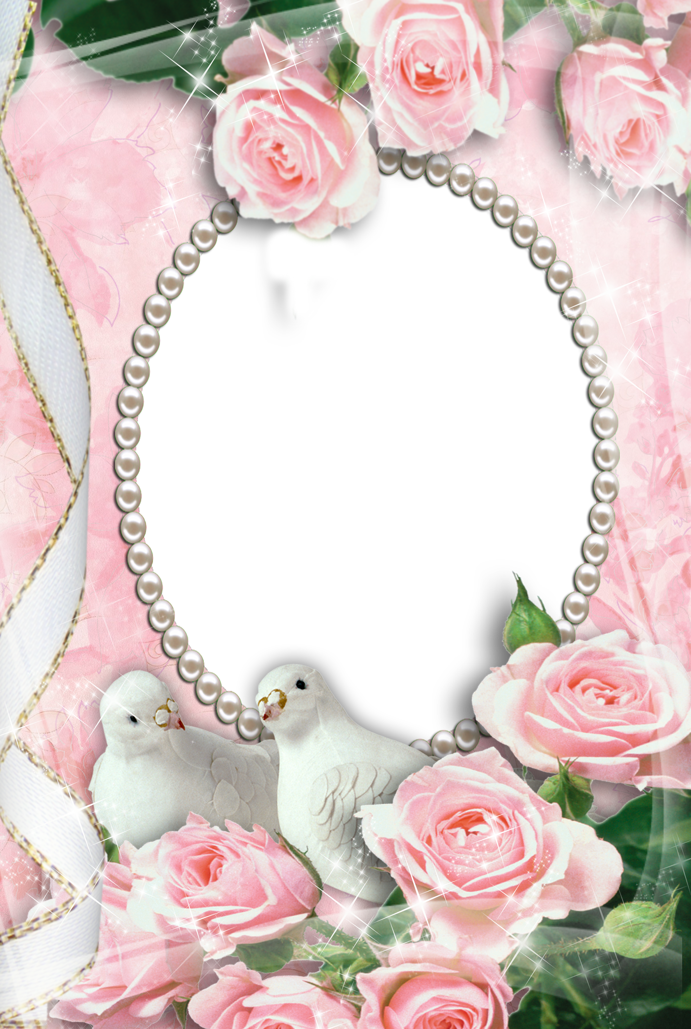 doves clipart frame