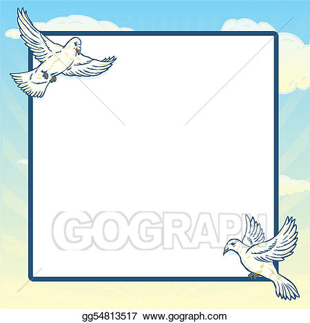doves clipart frame