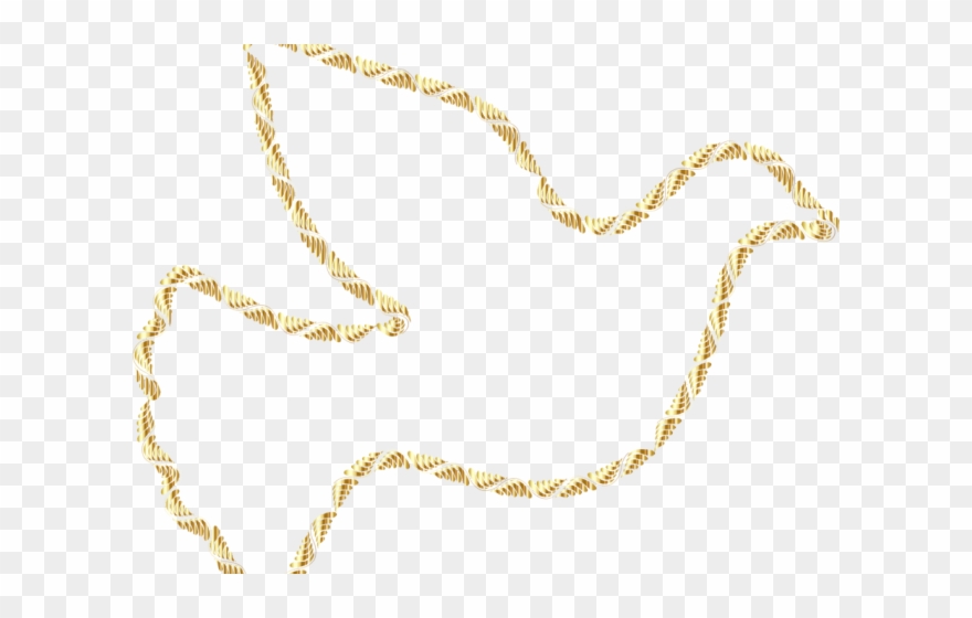 doves clipart gold