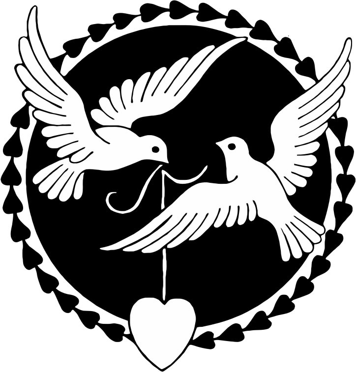 doves clipart heart