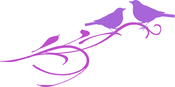 doves clipart purple