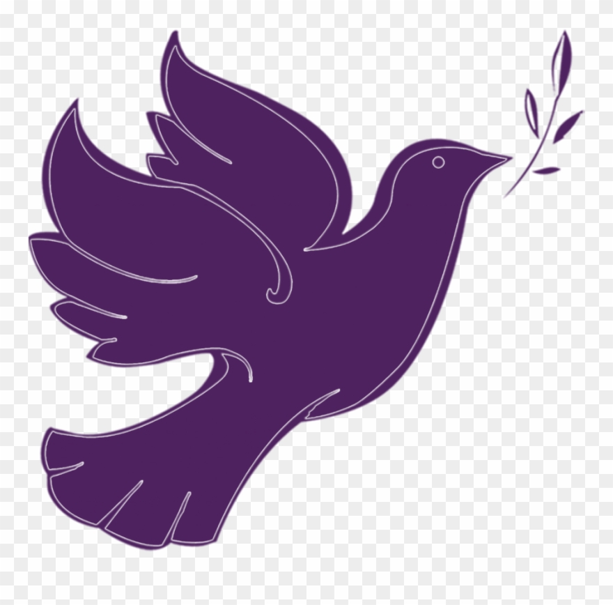 doves clipart purple