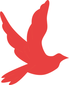 doves clipart red