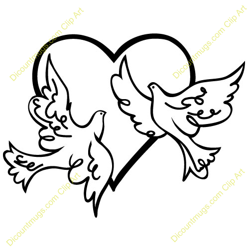 doves clipart two