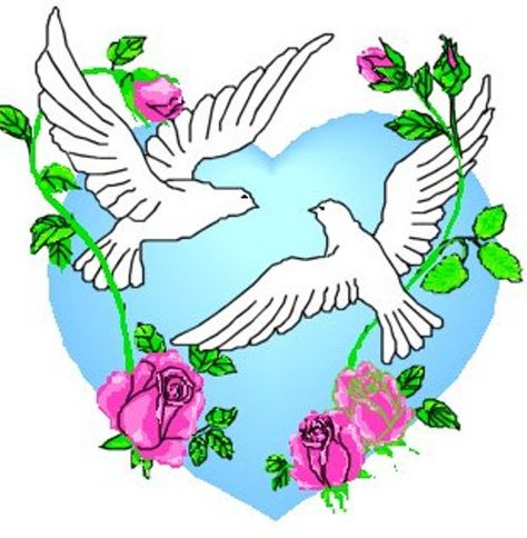 doves clipart wedding invitation