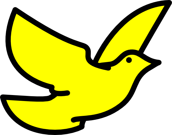 doves clipart yellow