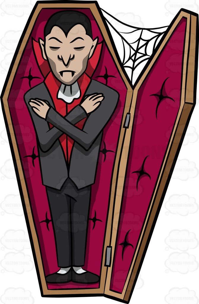 dracula clipart coffin cartoon