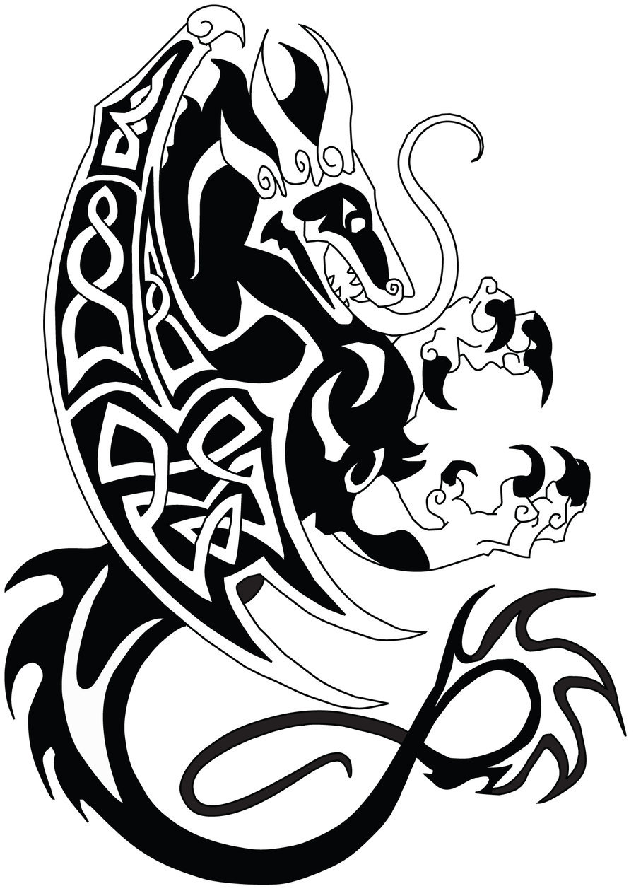 Dragon clipart celtic dragon. Download celts art 