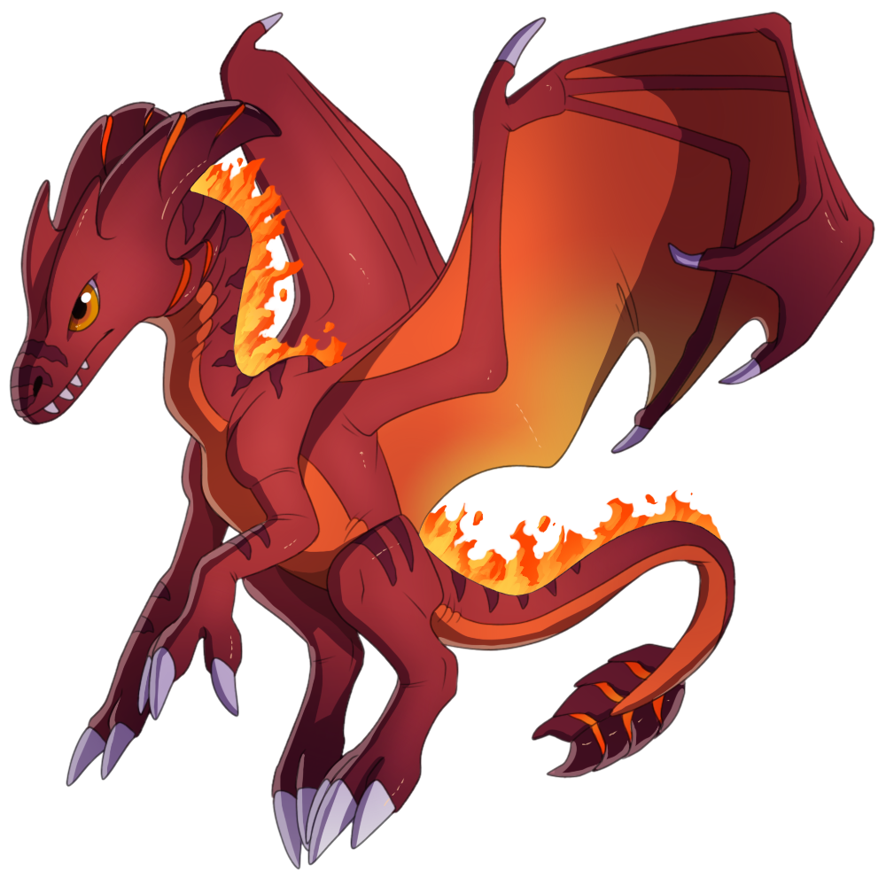 dragon clipart orange