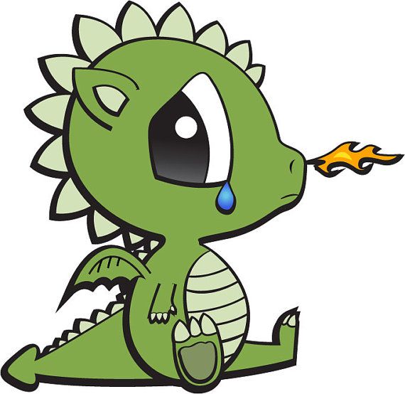 dragon clipart sad