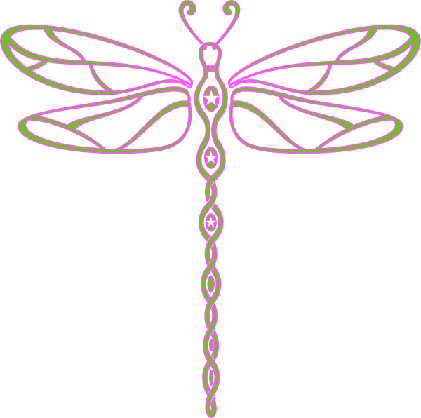 dragonfly clipart blue green