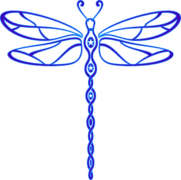 dragonfly clipart blue green
