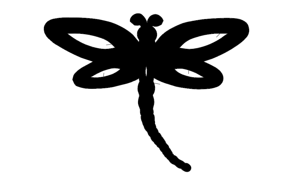 Single file free download. Dragonfly clipart dxf