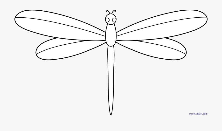 Dragonfly clipart dxf. Black and white dragon